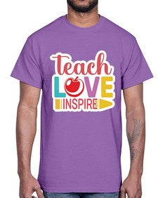 Teach Love Inspire 1443#- teacher- Cotton Tee