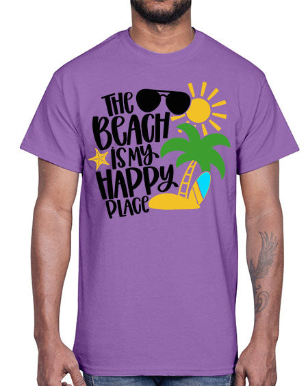 The Beach Is My Happy Place Style 12#- summer- Cotton Tee