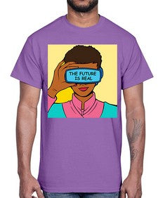 The Future is Real 1151#- art pop art- Cotton Tee