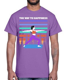 The Way to Happiness 566#- yoga- Cotton Tee