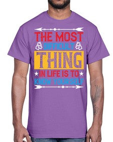 The most difficult thing in life is to know yourself Style 18#- Self awareness- Cotton Tee