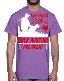 The perils of duck hunting are great Style 14#- ducks- Cotton Tee