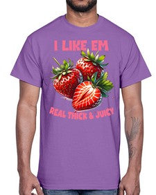 Thick and Juicy Strawberry Festival 1636#- strawberry- Cotton Tee