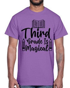 Third Grade Is Magical 961#- third grade- Cotton Tee