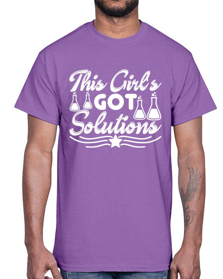This Girl s Got Solutions 18#- general science- Cotton Tee
