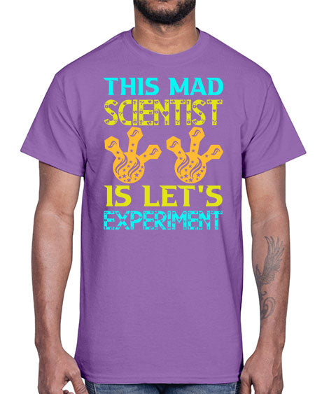 ThisMadScientistIsLetsScience tshirt design Sciencetshirtdesign 15#- general science- Cotton Tee