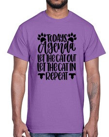 Todays Agenda Let Style 107#- cats- Cotton Tee