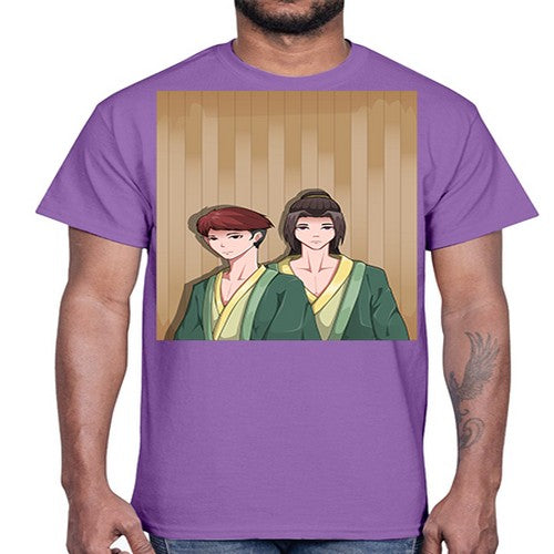Two man in a hot spring 18#- anime- Cotton Tee