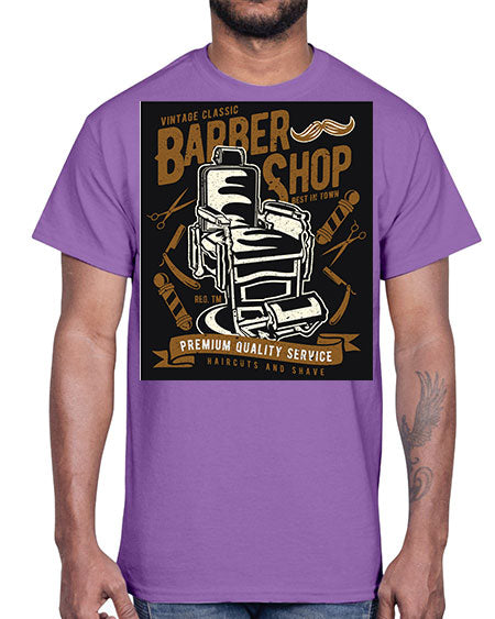 Vintage Barber Shop1597#- barber- Cotton Tee