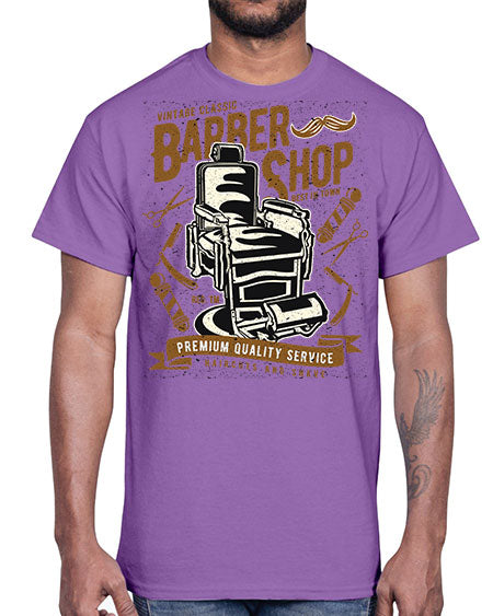 Vintage Barber Shop1598#- barber- Cotton Tee