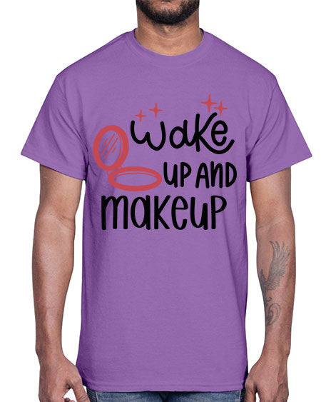 Wake up and Makeup Style 7#-makeup Cotton Tee