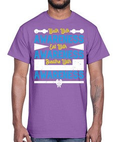 Walk with awareness Eat with awareness Breathe with awareness Style 9#- Self awareness- Cotton Tee