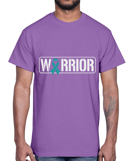 Warrior PTSD Awareness Teal Military 2#- PTSD- Cotton Tee