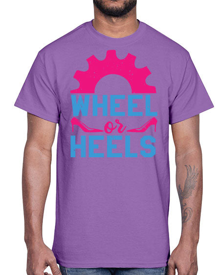 Wheel or Heels Style 238#- baby shower- Cotton Tee