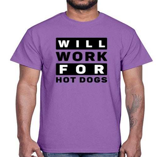 Will Work For Style 1#- dogs- Cotton Tee