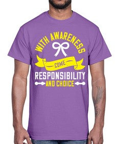 With awareness come responsibility and choice Style 5#- Self awareness- Cotton Tee