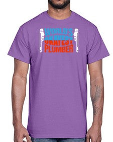 Worlds okayest plumber1665#- plumber- Cotton Tee