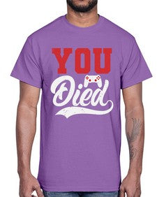 YOU DIED 56#- video games- Cotton Tee