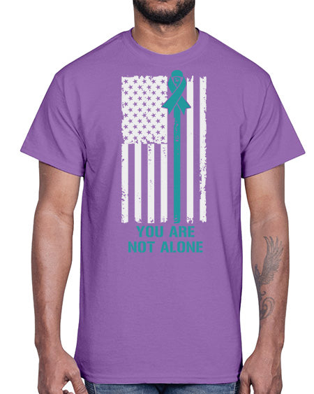You Are Not Alone PTSD 1#- PTSD- Cotton Tee