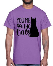 You Me The Cat Style 110#- cats- Cotton Tee