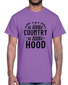 a little country a little hood 181#- western- Cotton Tee