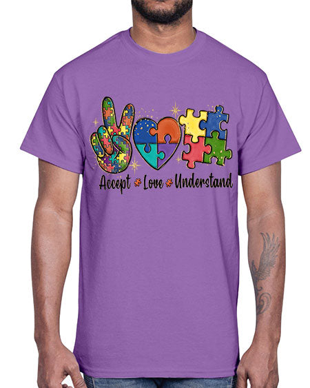 accept love understand 2#- autism- Cotton Tee