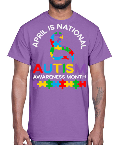 april is national autism awareness 3#- autism- Cotton Tee