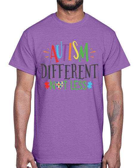autism different not less Style 5#- autism- Cotton Tee