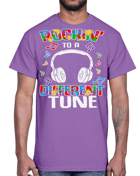 autism game rocking to a 23#- autism- Cotton Tee