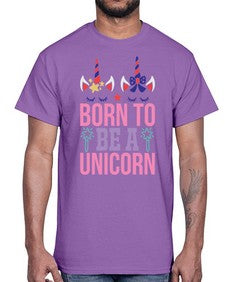 born to be a unicorn 70#- unicorn- Cotton Tee