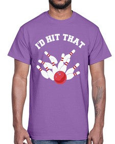 bowling id hit that 11#- bowling- Cotton Tee