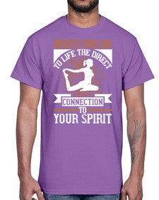 breath is your link to life the direct connection to your spirit  180#- yoga- Cotton Tee