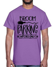 broom parking witches only 46#- witch- Cotton Tee