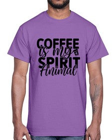 coffee is my spirit animal 820#- tea- Cotton Tee