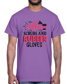 coffee scrubs and rubber gloves Style Style 667#- nurse- Cotton Tee
