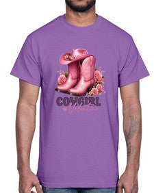 cowgirl valentine cupid valentine 352#- western- Cotton Tee