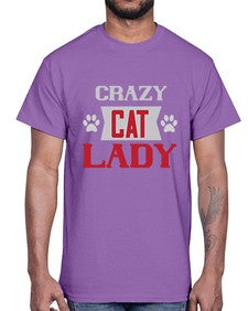crazy cat lady Style 44#- cats- Cotton Tee