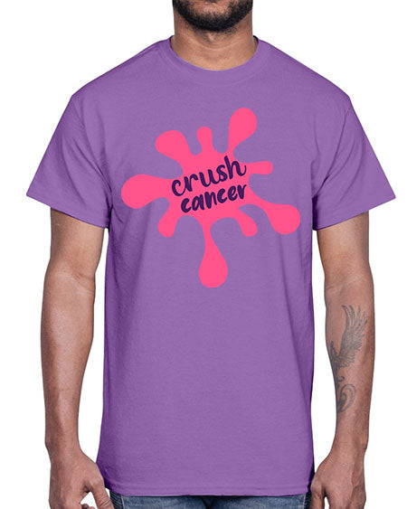crush cancer Style 18#- breast cancer- Cotton Tee