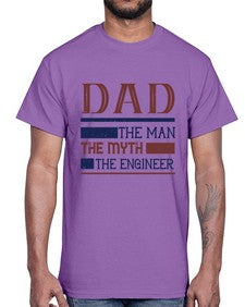 dad the man the myth the engineer Style 110#- engineer- Cotton Tee