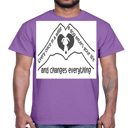 dog changes everything 75#- dogs- Cotton Tee