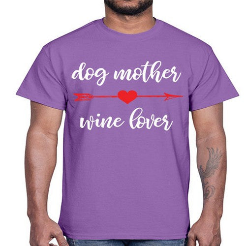 dog mom wine 84#- dogs- Cotton Tee