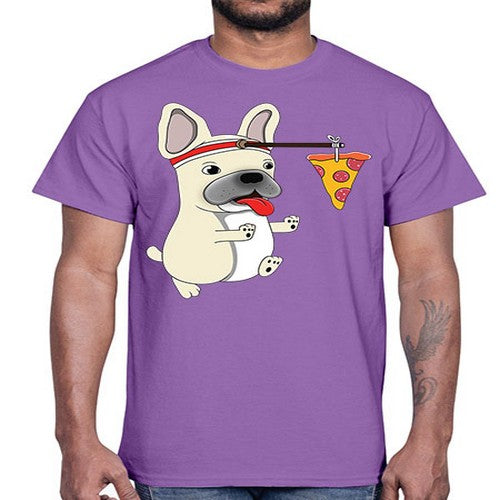 dog pizza funny shirt 90#- dogs- Cotton Tee