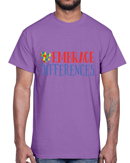 embrace differences Style 13#- autism- Cotton Tee