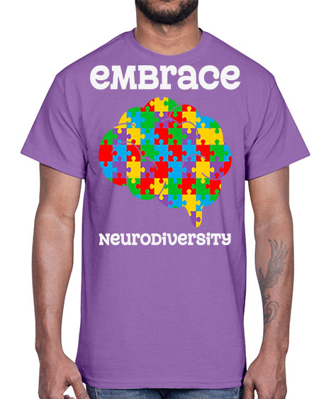 embrace neurodiversity autism awareness 87#- autism- Cotton Tee