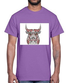 ethnic bull 418#- mandala- Cotton Tee