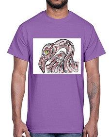 ethnic flamingo 423#- mandala- Cotton Tee