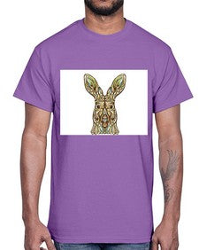 ethnic kangaroo 427#- mandala- Cotton Tee