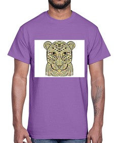ethnic leopard 429#- mandala- Cotton Tee