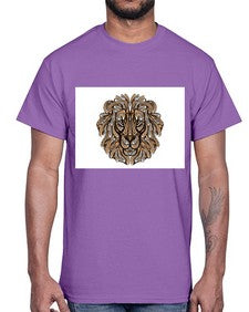 ethnic lion 430#- mandala- Cotton Tee