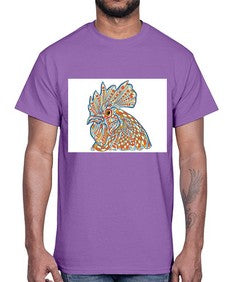 ethnic rooster 438#- mandala- Cotton Tee